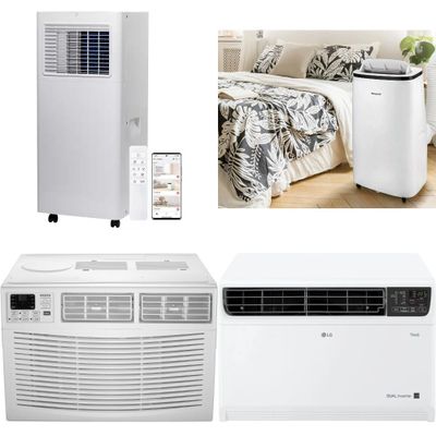 1 Pallet - 11 Pcs - Air Conditioners, Bar Refrigerators & Water Coolers - Damaged / Missing Parts / Tested NOT WORKING - LG, WHIRLPOOL, Amana, TCL