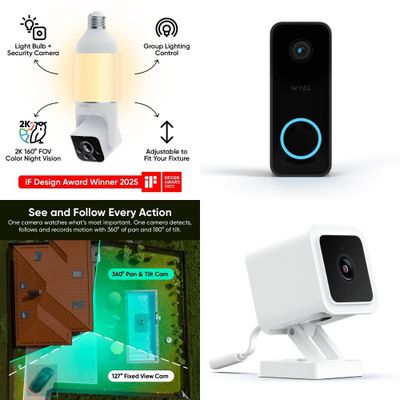 1 Parcel Box - 136 Pcs - Security & Surveillance - Mixed Conditions - Wyze