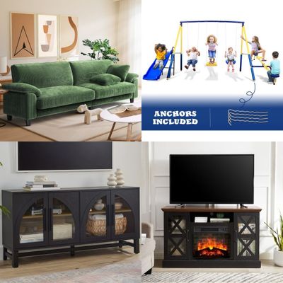 1 Pallet - 8 Pcs - TV Stands, Wall Mounts & Entertainment Centers, Outdoor Play - Untested Customer Returns - Walmart
