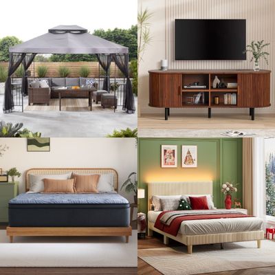 1 Pallet - 11 Pcs - Mattresses, TV Stands, Wall Mounts & Entertainment Centers, Bedroom - Untested Customer Returns - Walmart