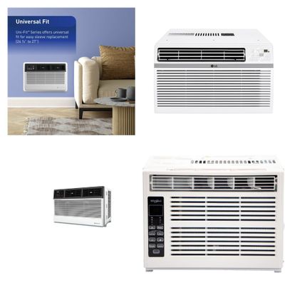 1 Pallet - 10 Pcs - Air Conditioners - Damaged / Missing Parts / Tested NOT WORKING - LG, Friedrich, Keystone, WHIRLPOOL