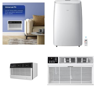 1 Pallet - 12 Pcs - Air Conditioners - Damaged / Missing Parts / Tested NOT WORKING - Friedrich, LG, Amana, MAGIC CHEF