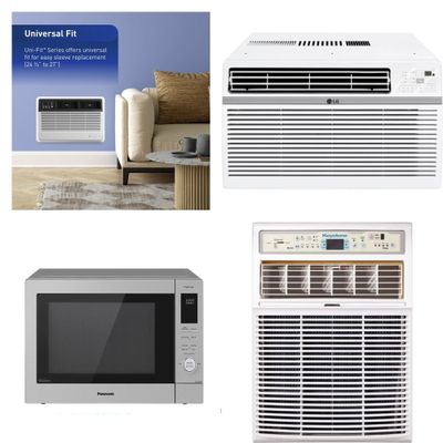 1 Pallet - 10 Pcs - Air Conditioners - Damaged / Missing Parts / Tested NOT WORKING - Panasonic, LG, Friedrich, HISENSE