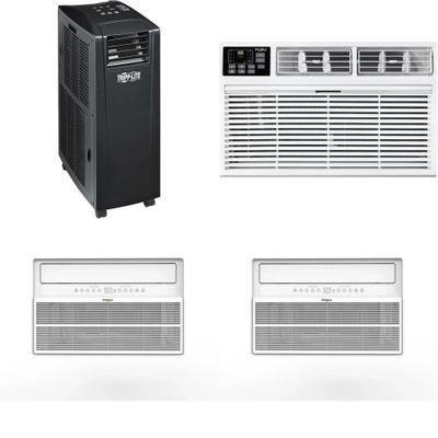 1 Pallet - 12 Pcs - Air Conditioners - Damaged / Missing Parts / Tested NOT WORKING - WHIRLPOOL, LG, Tripp Lite by Eaton, Frigidaire