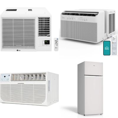 1 Pallet - 5 Pcs - Air Conditioners - Damaged / Missing Parts / Tested NOT WORKING - TCL, Frigidaire, LG, Midea