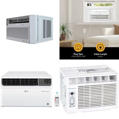 1 Pallet - 9 Pcs - Air Conditioners - Damaged / Missing Parts / Tested NOT WORKING - LG, Friedrich, Keystone, WHIRLPOOL