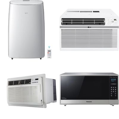 1 Pallet - 8 Pcs - Air Conditioners - Damaged / Missing Parts / Tested NOT WORKING - LG, Panasonic, WHIRLPOOL, FRIGIDAIRE CO (ELECTROLUX)