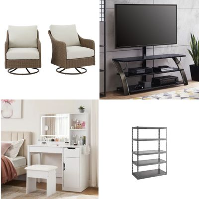 1 Pallet - 8 Pcs - TV Stands, Wall Mounts & Entertainment Centers, Bedroom - Untested Customer Returns - Walmart