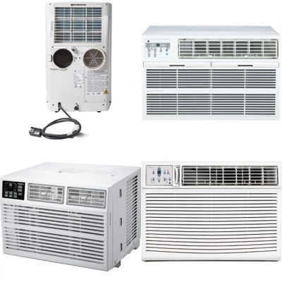 Truckload 25 Pallets - 214 Pcs - Air Conditioners, Microwaves, Humidifiers / De-Humidifiers, Decor - Damaged / Missing Parts / Tested NOT WORKING - LG, Keystone, WHIRLPOOL, TCL