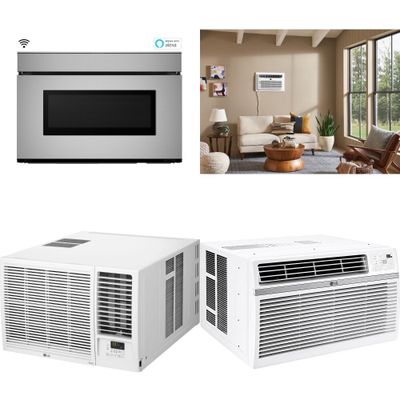 1 Pallet - 8 Pcs - Air Conditioners - Damaged / Missing Parts / Tested NOT WORKING - LG, WHIRLPOOL, Honeywell, Frigidaire