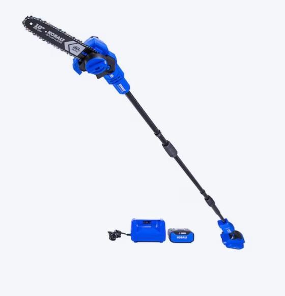 Kobalt Gen4 40V 10in 2.0Ah Battery Pole Saw, Watts…