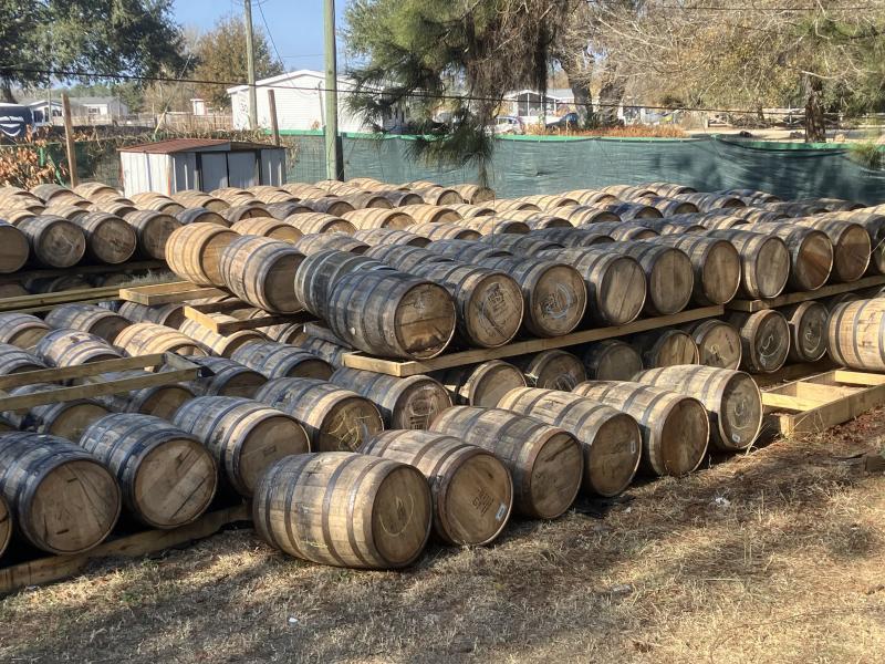Truckload of Authentic Bourbon Barrels for Decor…